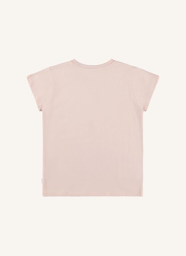 T-Shirt Ranva Cœurs Coton Bio | Rose pâle