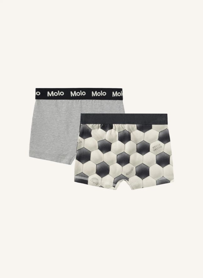 Lot de 2 Boxers Justin Ballon de Foot Coton Bio | Gris