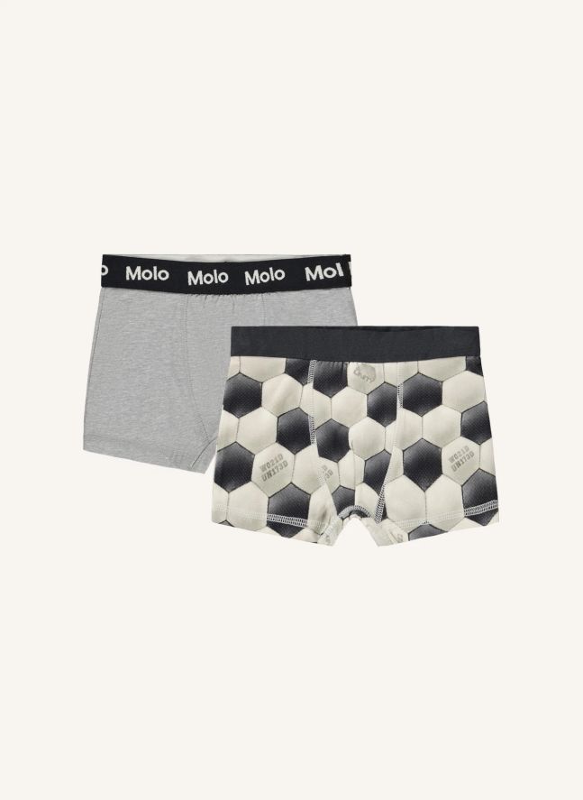 Lot de 2 Boxers Justin Ballon de Foot Coton Bio | Gris