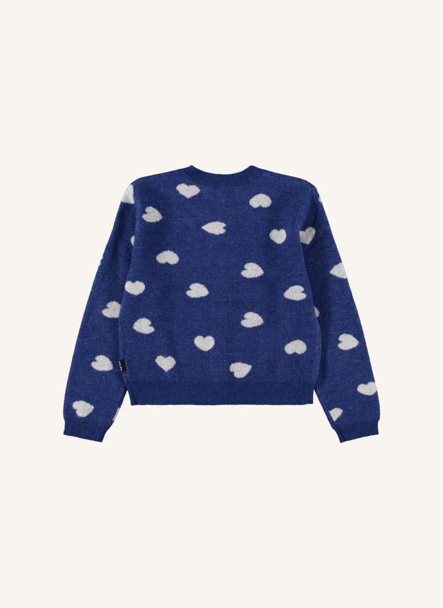 Gilet Ginny Cœurs  | Bleu marine