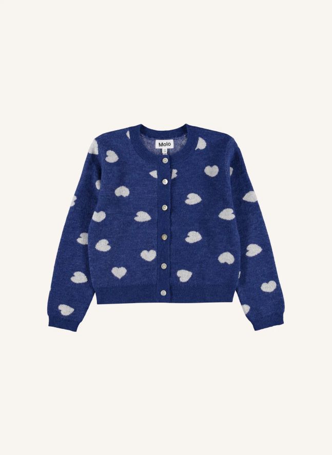 Gilet Ginny Cœurs  | Bleu marine