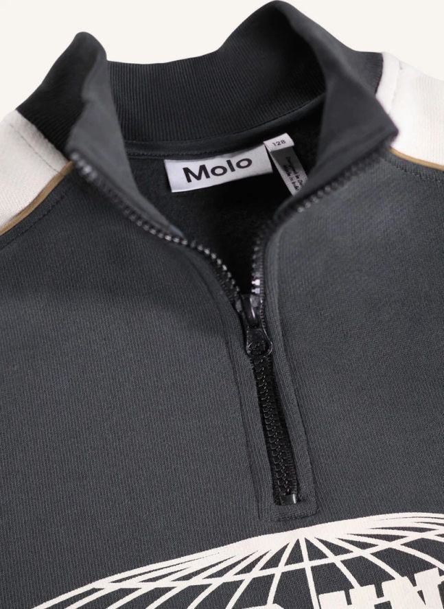 Sweat Zippé Marty Coton Bio | Noir