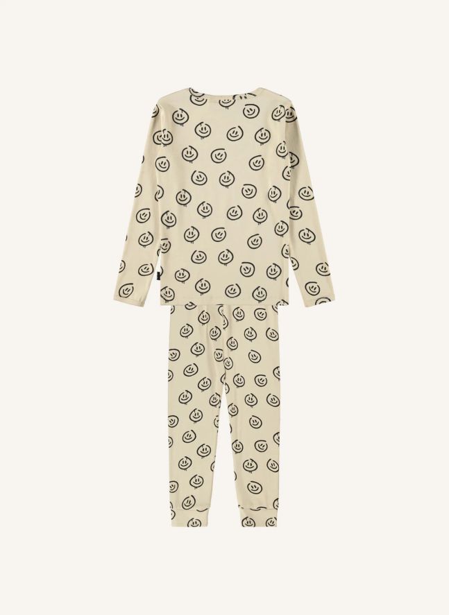 Pyjama Lue Smiley Coton Bio | Jaune pâle
