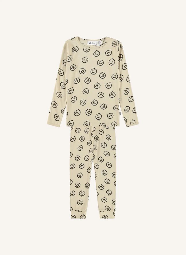 Pyjama Lue Smiley Coton Bio | Jaune pâle