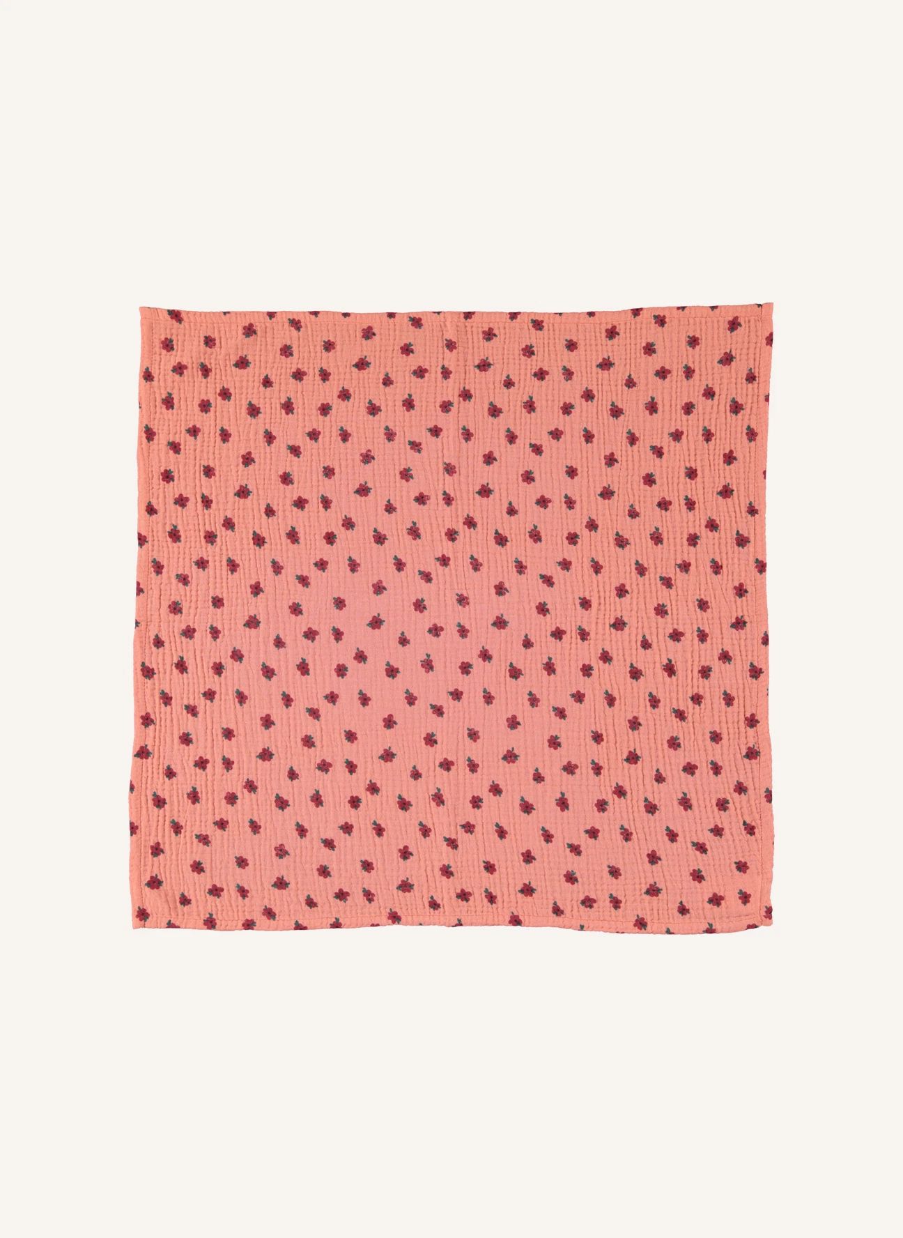 Bandana Fleuri Coton Bio | Corail- Image produit n°1