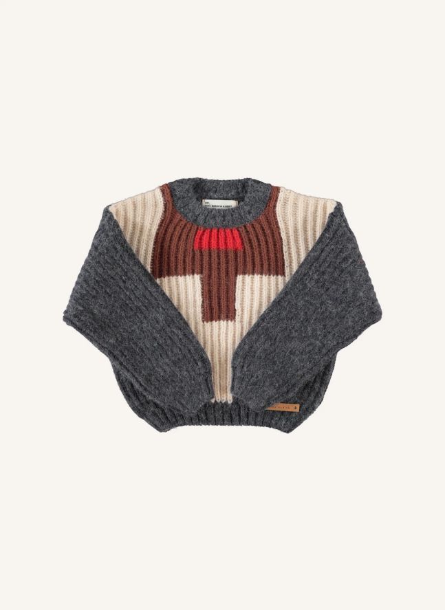 Pull Géométrique | Gris anthracite