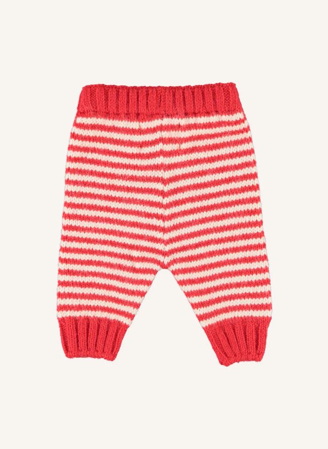 Legging Rayé Maille | Rouge