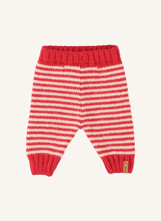 Legging Rayé Maille | Rouge