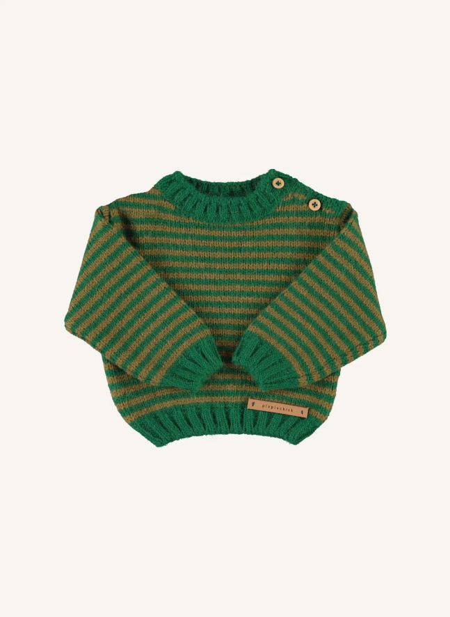 Pull Rayé | Vert