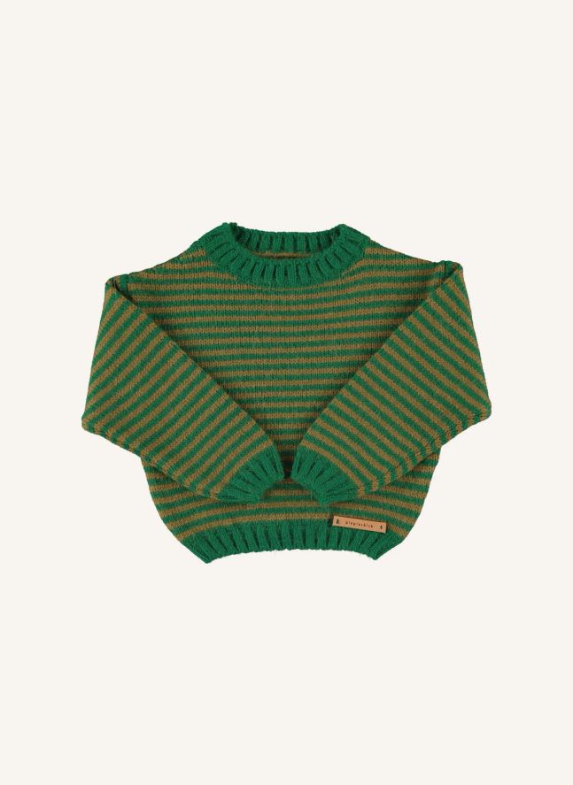 Pull Rayé | Vert