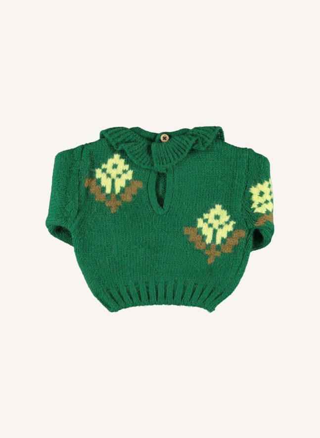 Pull Fleuri | Vert