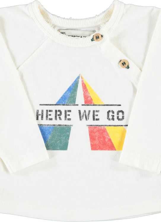 T-shirt Here We Go | Ecru
