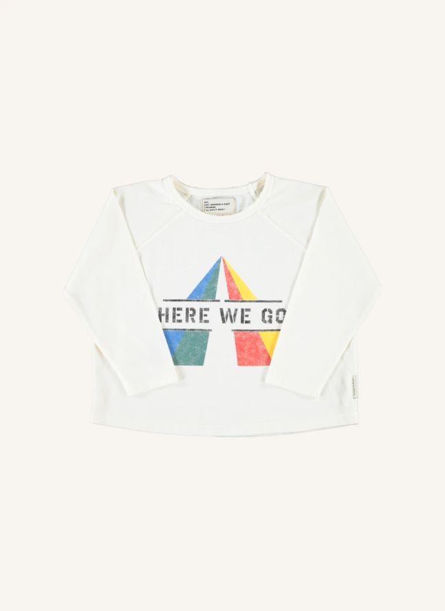 T-shirt Here We Go | Ecru