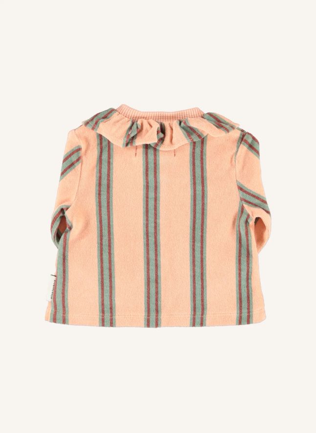 Blouse Rayée Eponge Coton Bio | Rose