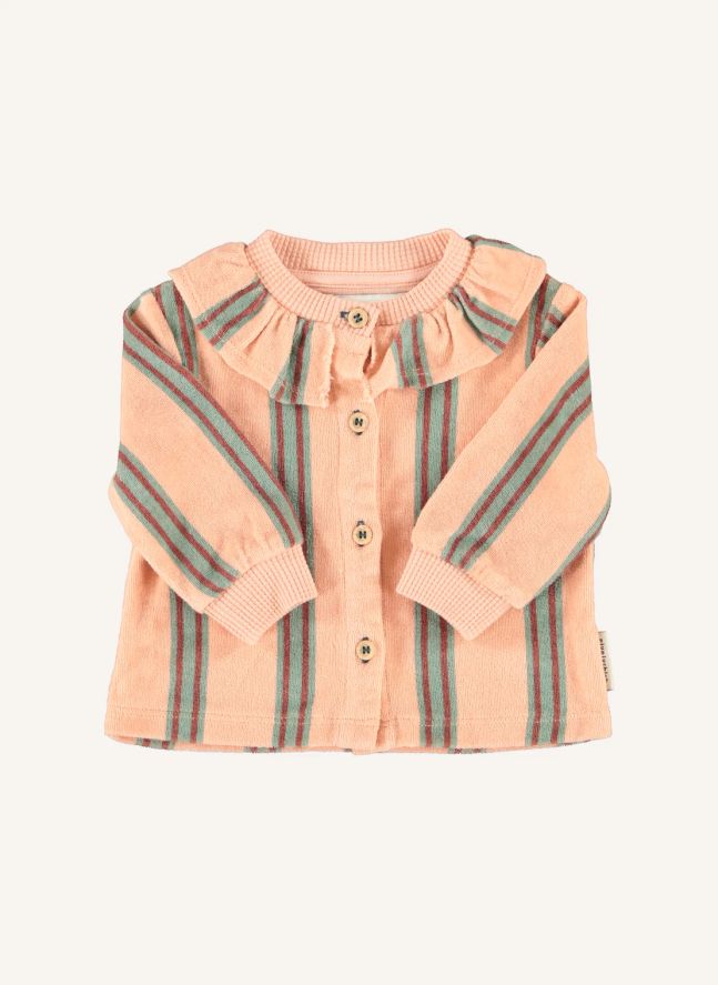 Blouse Rayée Eponge Coton Bio | Rose