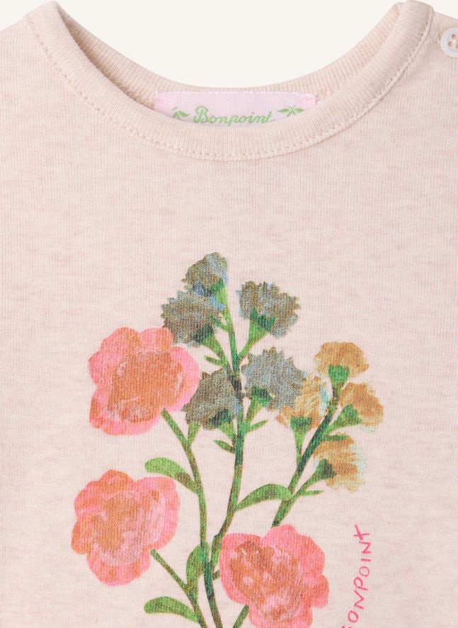 T-shirt Tahsina Bouquet de Fleurs Coton Bio | Beige