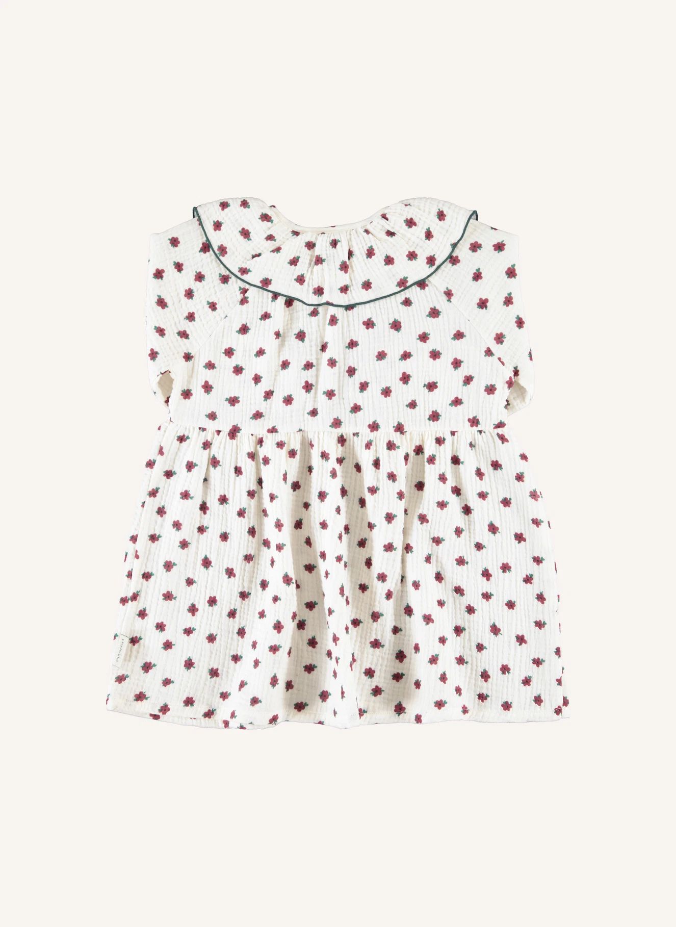 Robe Fleurie Coton Bio | Ecru- Image produit n°5