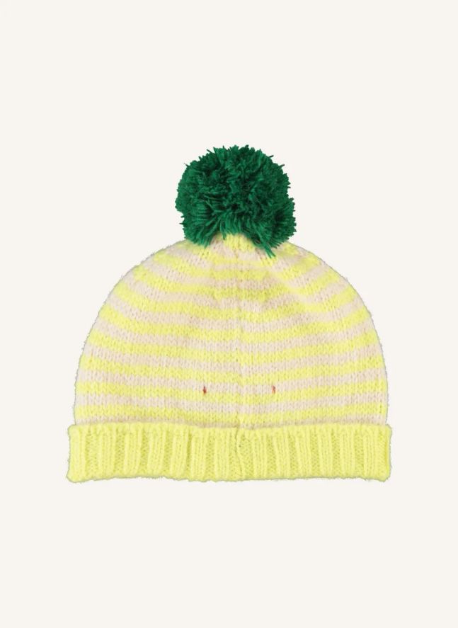 Bonnet Rayé | Jaune fluo