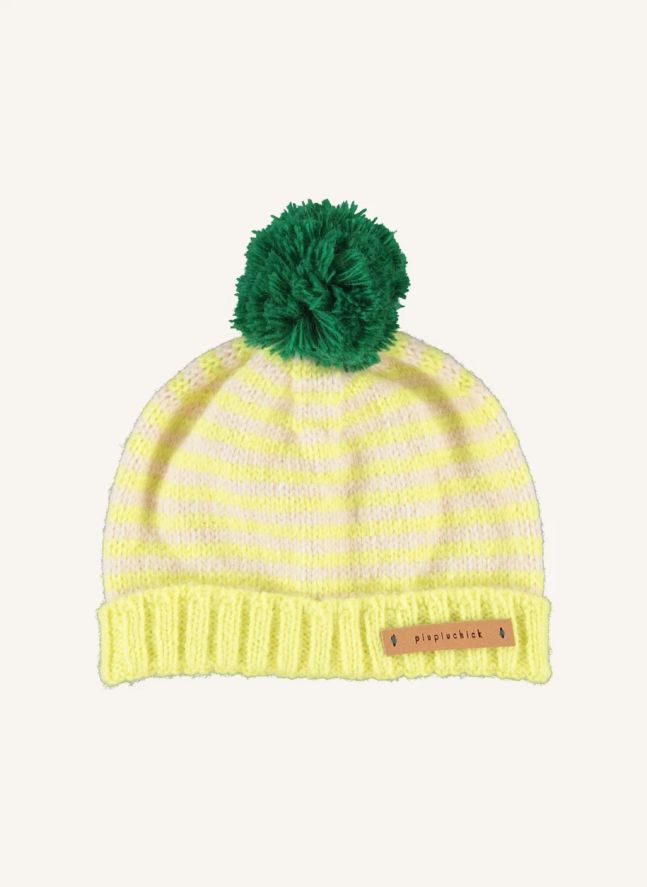Bonnet Rayé | Jaune fluo