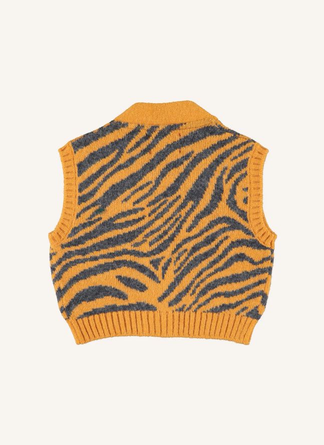 Gilet Sans Manches Zèbre | Orange