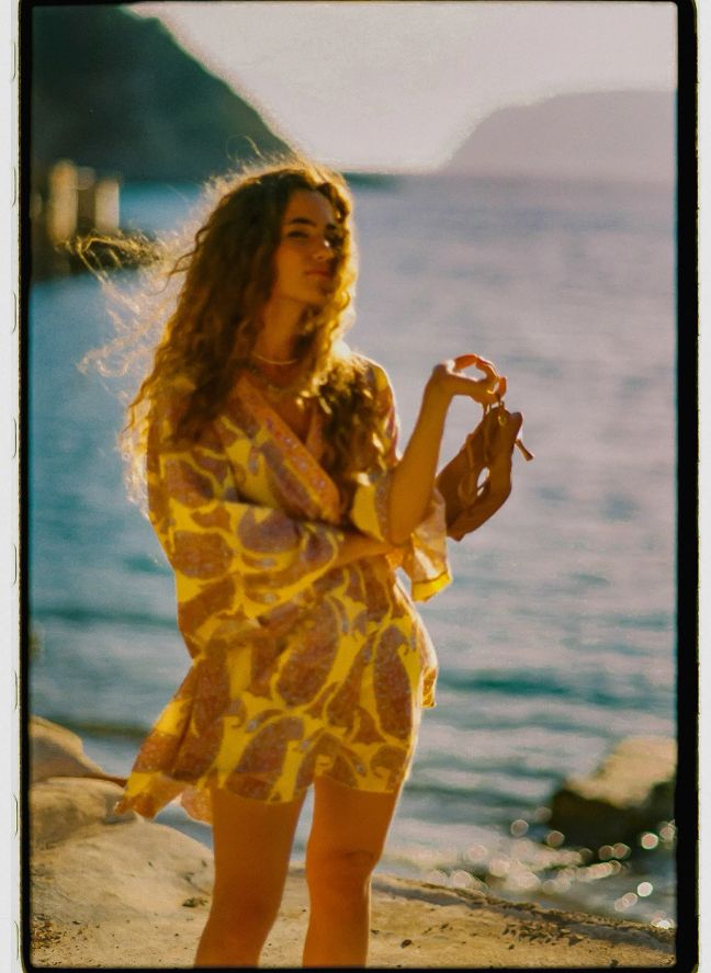 Robe Calico Coton | Jaune citron
