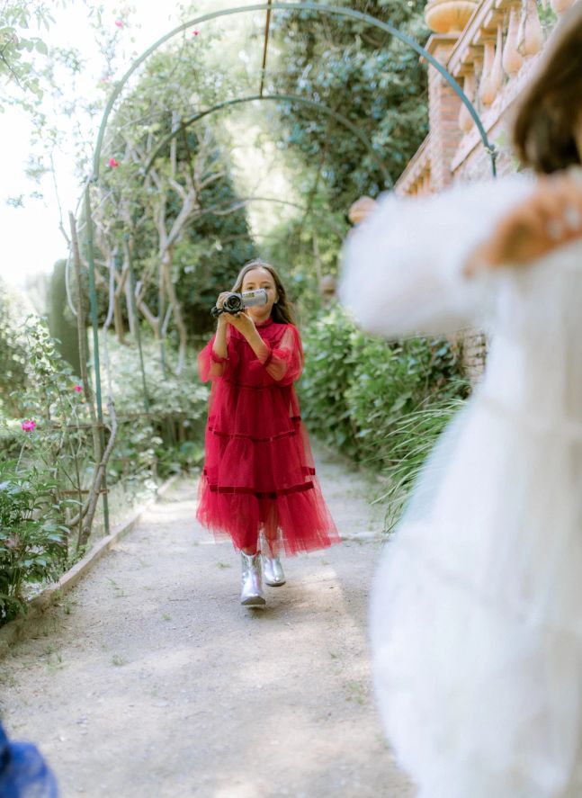 Valentina Tulle dress | Red