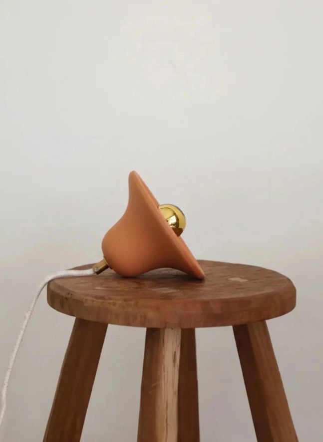 Gigaro lámpara de mano de cerámica en bruto | Terracotta