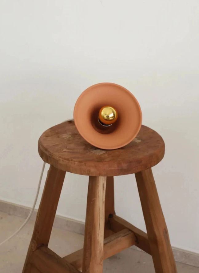 Gigaro lámpara de mano de cerámica en bruto | Terracotta