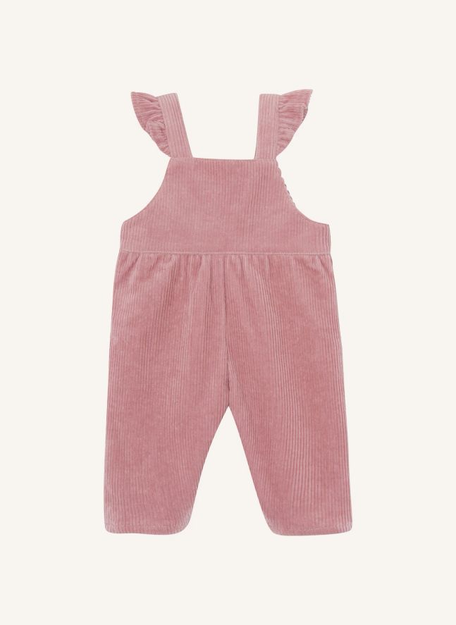 Salopette Volants Velours Côtelé | Blush