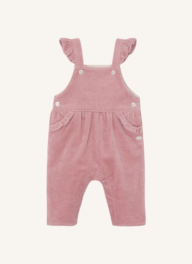 Salopette Volants Velours Côtelé | Blush
