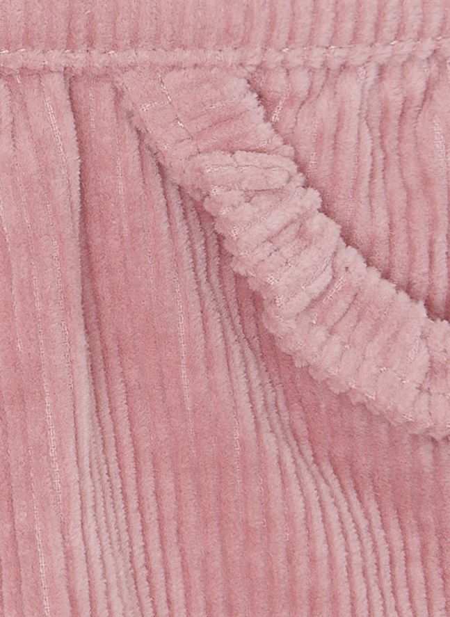 Salopette Volants Velours Côtelé | Blush