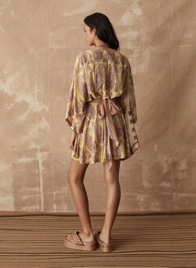 Robe Calico Coton | Jaune citron