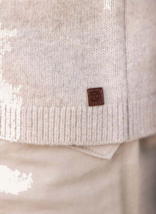 Pull Jacquard Hivernal Laine | Sable