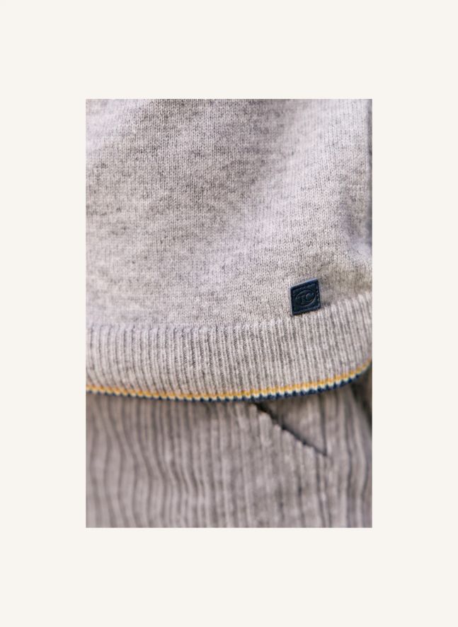 Gilet Maille | Gris chiné