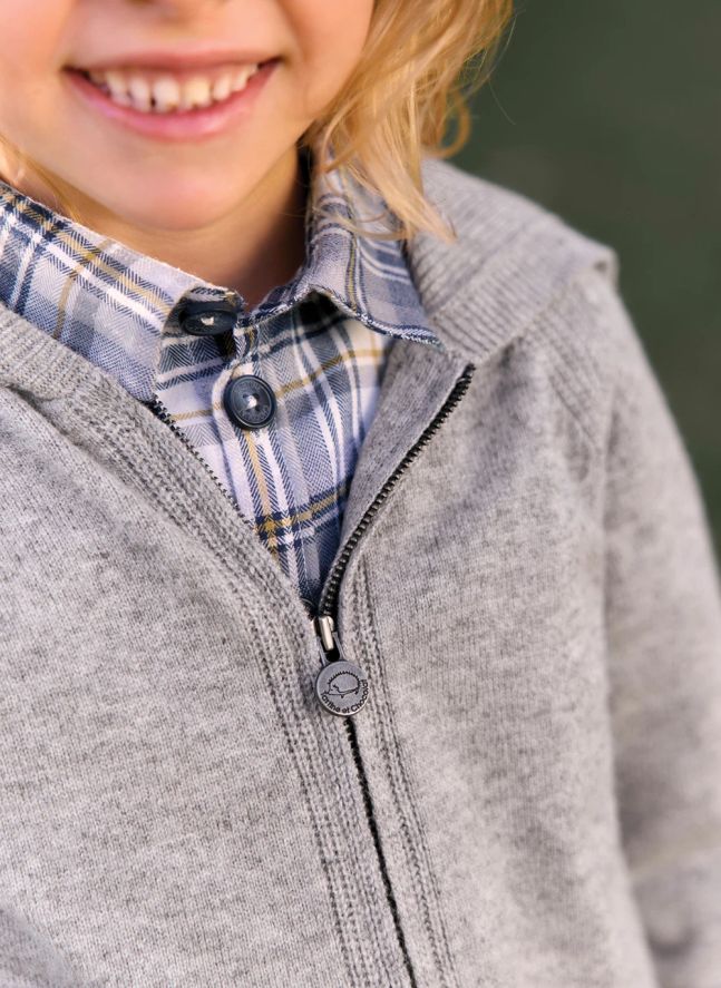 Gilet Maille | Gris chiné