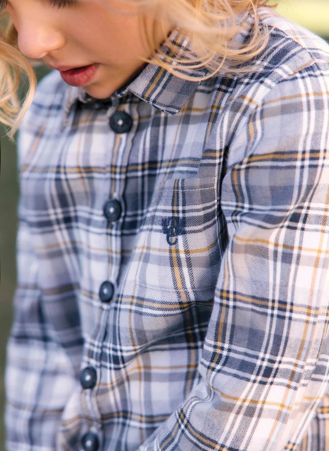 Bébé TC Checkered Pocket Shirt | Indigo