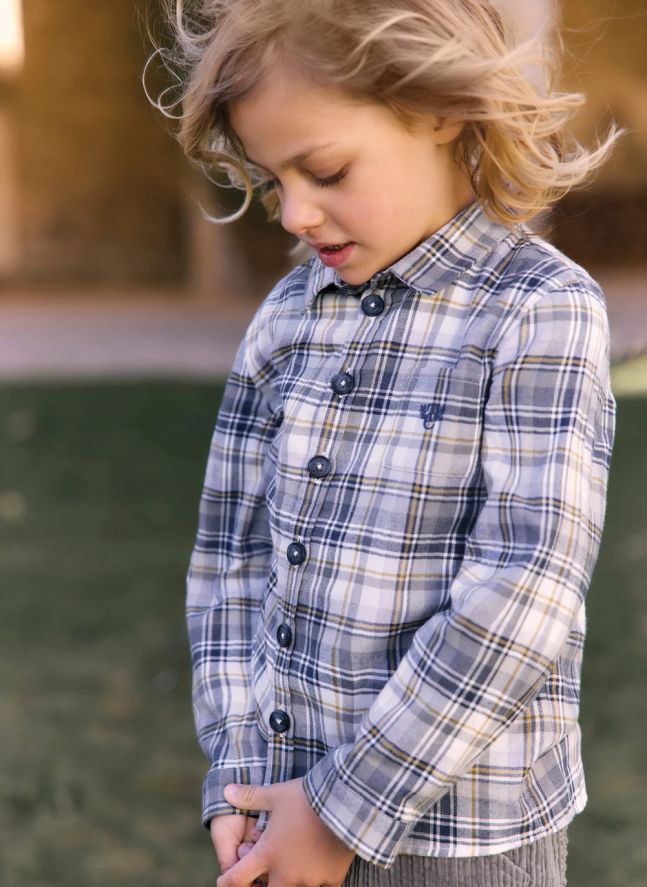 Bébé TC Checkered Pocket Shirt | Indigo