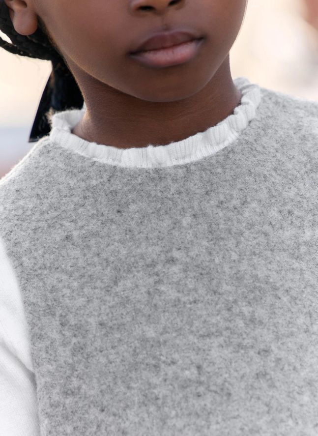 Robe Poches Laine | Gris chiné