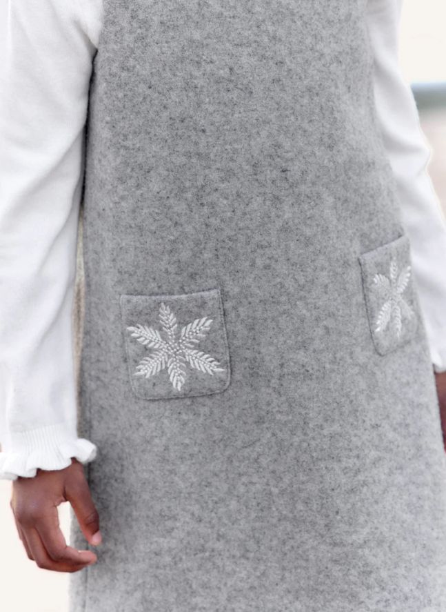 Robe Poches Laine | Gris chiné