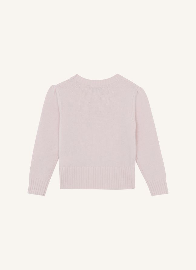 Pull Brodé Roses Laine | Rose