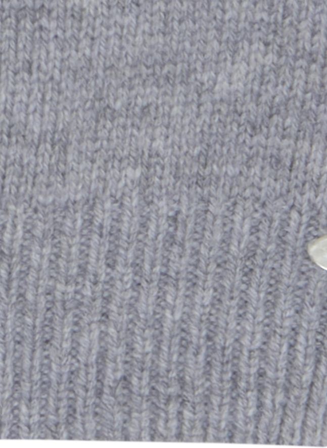 Pull Brodé Fleurs Laine | Gris chiné