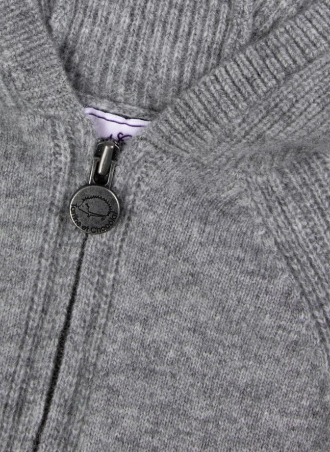 Gilet Maille | Gris chiné