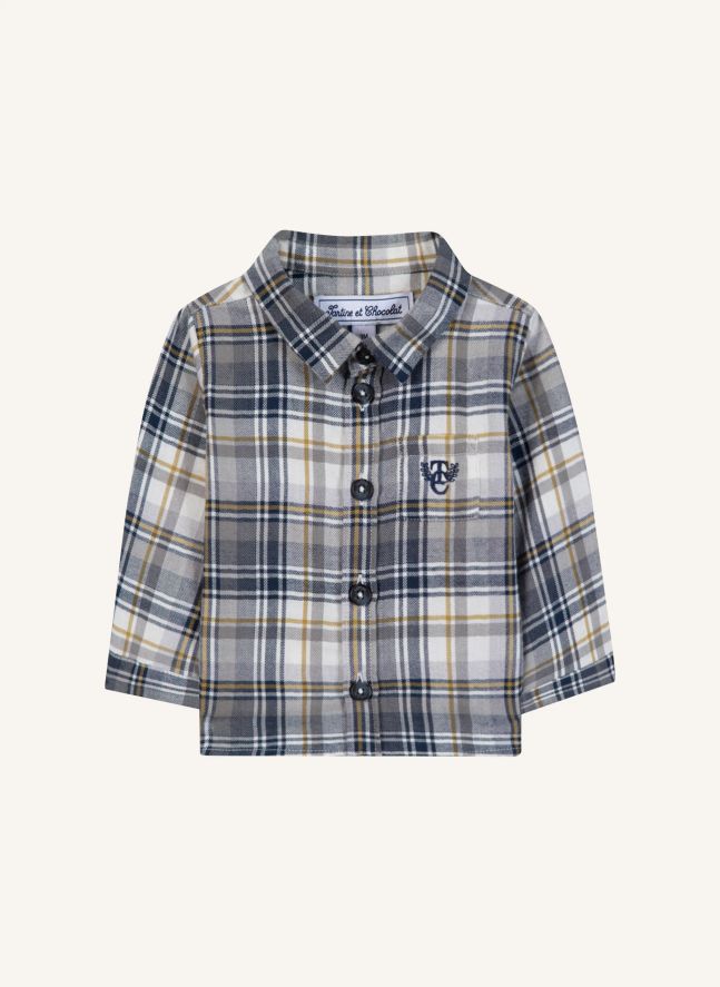 Bébé TC Checkered Pocket Shirt | Indigo