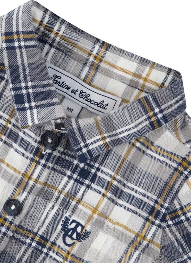 Bébé TC Checkered Pocket Shirt | Indigo