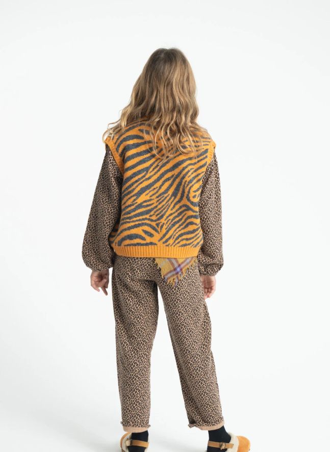 Gilet Sans Manches Zèbre | Orange