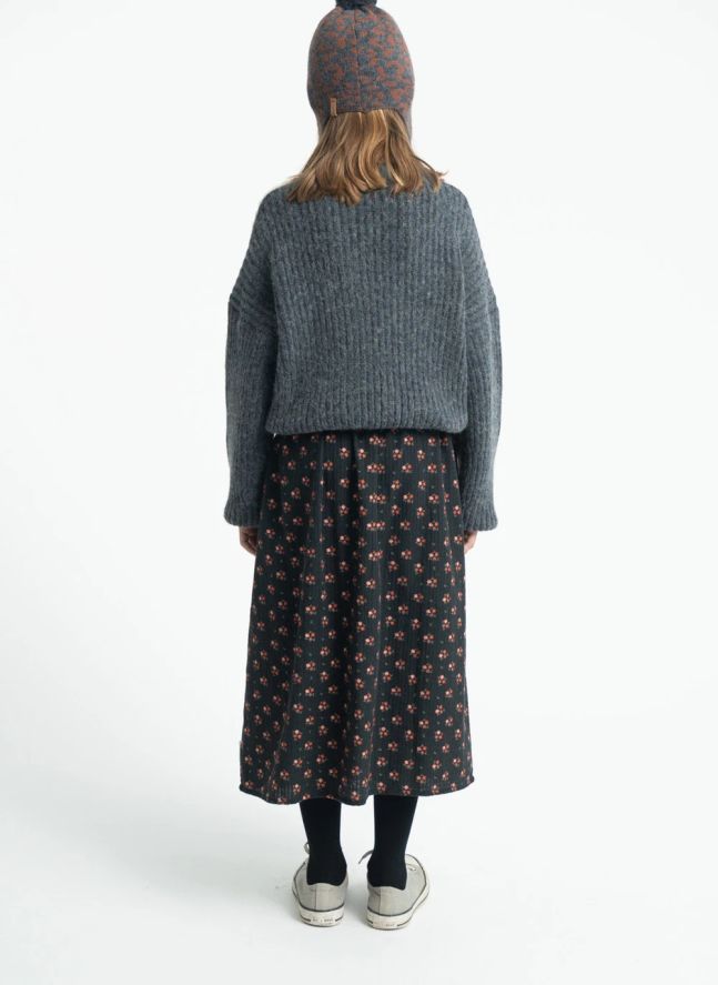 Jupe Fleurie | Noir