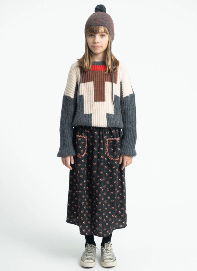 Jupe Fleurie | Noir