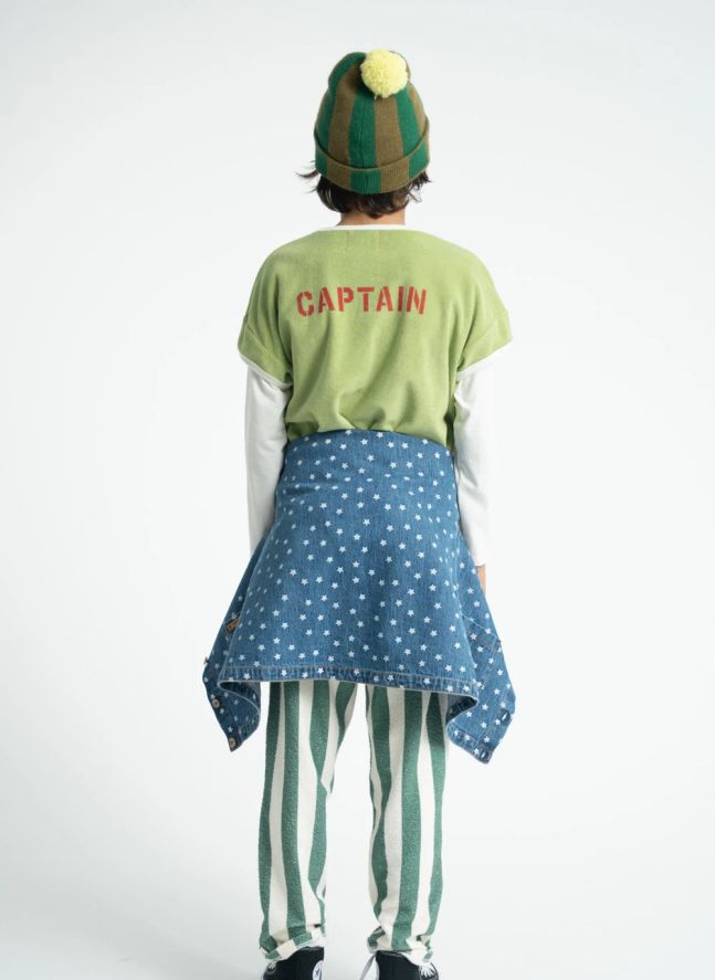 T-shirt Captain Eponge Coton Bio | Vert