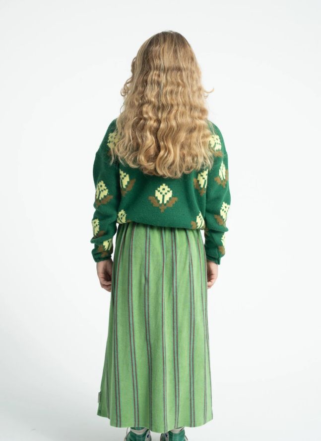 Pull Fleuri | Vert