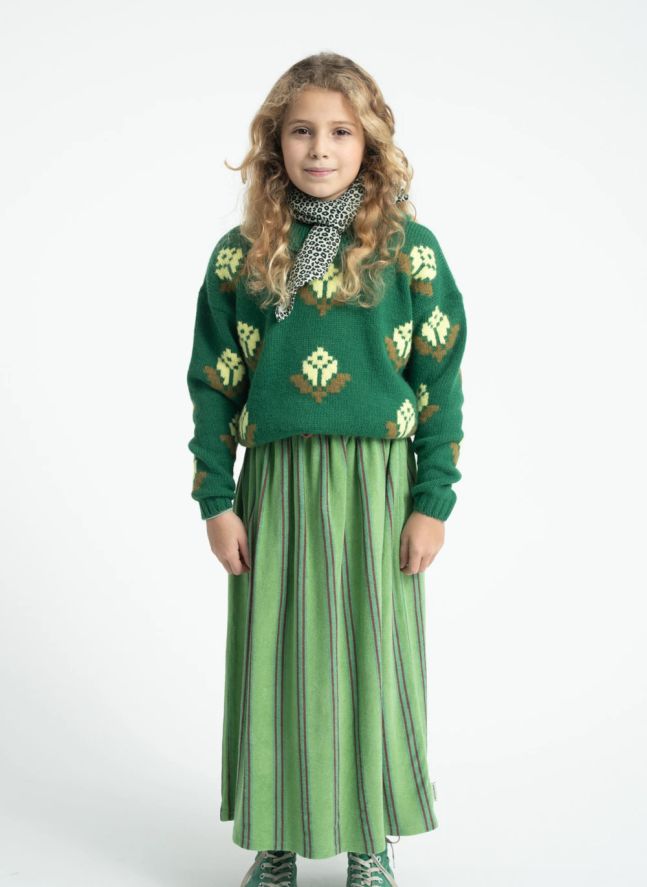 Pull Fleuri | Vert